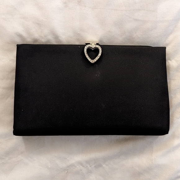 Vintage Black Handbag Cocktail Evening Dress Purse - Picture 1 of 7